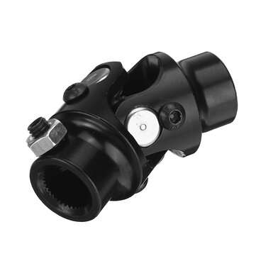 3/4" Round Smooth X 3/4-36 Spline BLACK Universal Steering Shaft U Joint Column