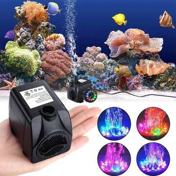 3/4/10/16W Illuminated Small Water Pump Fish Tank Submers... (WATT: 10W | LED QUANTITY: 12LEDL03LED)