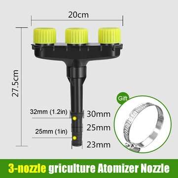 3/4/5/6 Nozzles Atomization Drip Water Sprayer Irrigation Sprinkler Kit for Agricultu... (NOZZLE: 3)