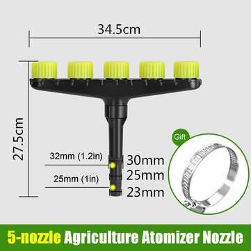 3/4/5/6 Nozzles Atomization Drip Water Sprayer Irrigation Sprinkler Kit for Agricultu... (NOZZLE: 5)