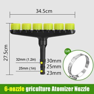 3/4/5/6 Nozzles Atomization Drip Water Sprayer Irrigation Sprinkler Kit for Agricultu... (NOZZLE: 6)