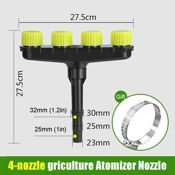 3/4/5/6 Nozzles Atomization Drip Water Sprayer Irrigation Sprinkler Kit for Agricultu... (NOZZLE: 4)