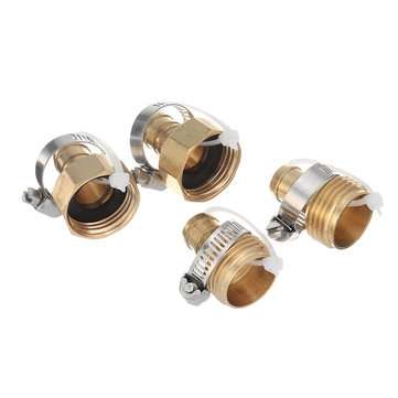 3/4`` NPT Brass Male Female Connector Garden Hose Repair Quick Connect Water Pipe Fittings Car Wash