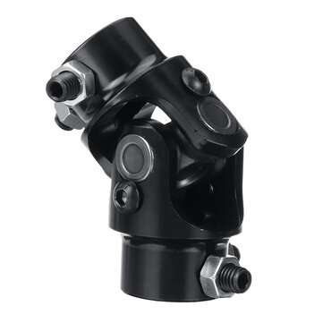 3/4`` DD X 3/4`` DD Black Powder Coated Universal Steering Shaft U Joint Coupler