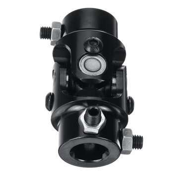 3/4`` DD X 3/4`` DD Black Powder Coated Universal Steering Shaft U Joint Coupler