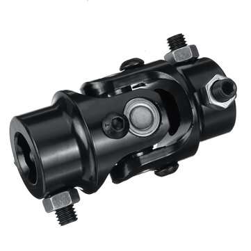 3/4`` DD X 3/4`` DD Black Powder Coated Universal Steering Shaft U Joint Coupler