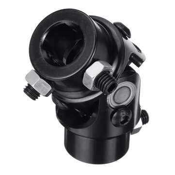 3/4`` DD X 3/4`` DD Black Powder Coated Universal Steering Shaft U Joint Coupler
