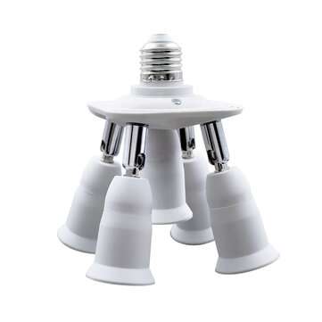 3/5 In 1 E27 Light Socket Adapter Base Converter LED Bulb Lamp Holder Splitter (TYPE: 5IN1)