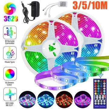 3/5/10M LED Strip Lights RGB Colour Changing Tape Under Cabinet Kitc... (LENGTH: 10M | PLUG: USPLUG)