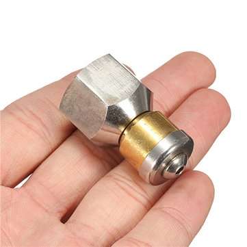 3/8 Inch Female Pressure Washer Drain Sewer Rotary Spinning Cleaning Nozzle 3 Jet