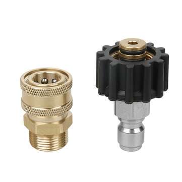 3/8`` Blitz Detailing M22 Adapter Quick Connect Karcher Kranzle Release Steel