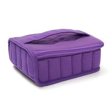 30 Bottle Essential Oil Nail Polish Carrying Case Storage Organizer Bag Shockpro... (COLOR.: PURPLE)