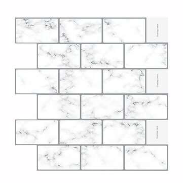 30.5x30.5cm Sticker Kitchen Wall Decal Removable PU Epoxy Faux Brick Waterproof Wall Sticker for Hom