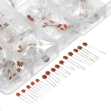 300 Pcs 2pF-0.1F Ceramic Capacitors Kit With Component Box