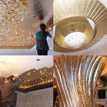 300 Sheets 14x14cm Imitation Gold Sliver Copper Aluminum Leaf Gilding Craft DIY