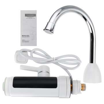 3000W 220V Electric Faucet Instant Tap Heater Rapid Heat Hot Water Kitchen