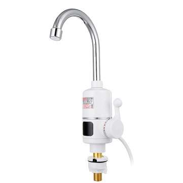 3000W Tankless Instant Electric Hot Water Heater Faucet LED Kitchen Bathroom Heating Tap