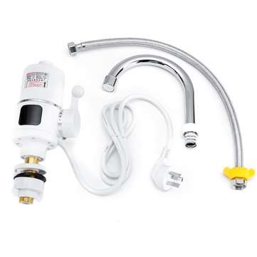3000W Tankless Instant Electric Hot Water Heater Faucet LED Kitchen Bathroom Heating Tap