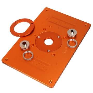 300mm Trimming Machine Flip Plate Aluminum Router Table Insert Plate with Bushing and Cover for Elec