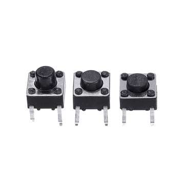 300pcs 10 Models 6x6 Tact Switch Tactile Push Button Switch Kit Height 4.3MM-13MM DIP 4P Micro Switc