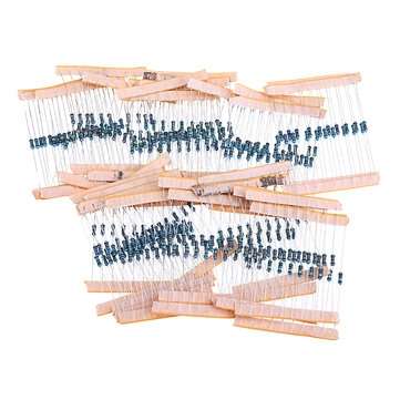 300pcs 1/6W 1% Metal Film Resistor Kit 10 ohm - 1M ohm Color Ring Resistance 10R-1MR Resistor Assort