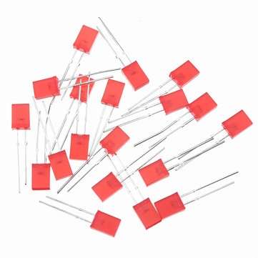 300pcs 2*5*7mm Square LED Red Light-emitting Diode 2X5X7 LED Diode
