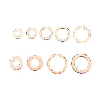 300Pcs Copper Seal Gasket Box M5-M20 Copper Oil Seal Washer Type O Gasket