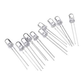 300pcs 5mm LED Diode 5 mm Assorted Kit Clear Warm White Green Red Blue UV Yellow Orange Pink F5 DIP
