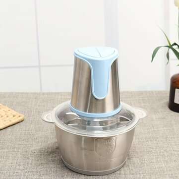 300W 2L Blender Stainless Steel Meat Grinder Home Electric Chopper Food Mincing Machine