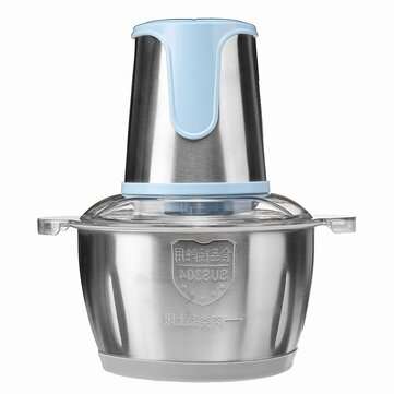 300W 2L Blender Stainless Steel Meat Grinder Home Electric Chopper Food Mincing Machine