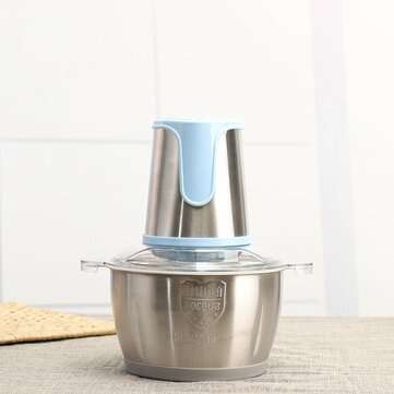 300W 2L Blender Stainless Steel Meat Grinder Home Electric Chopper Food Mincing Machine