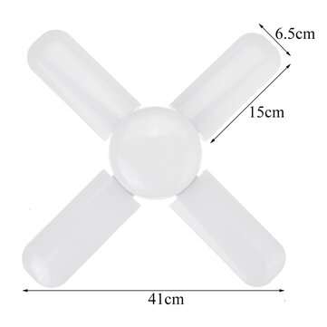 300W AC110-265 4+1 Leaves Foldable E27 LED Bulb 6500K Deformable Ceiling Workshop Garage Lamp for Pa