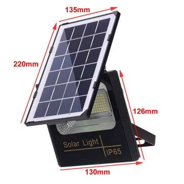 300W Solar Powered LED Street Wall Flood Lamp Garden Spotlight with 5M Extension Wire + Remote Contr