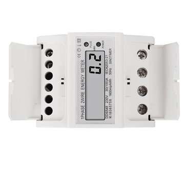 30-100A 230V LCD Display Single-phase Electric Watt-hour Meter DIN-rail Type Installation Household