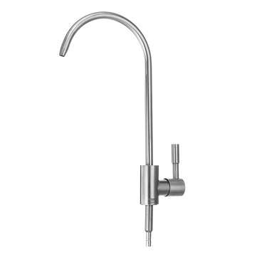 304 Stainless Steel Kitchen Sink Faucet Single Lever Cold Water Tap Drinking Water Filter Faucet 360