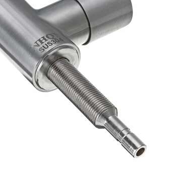 304 Stainless Steel Kitchen Sink Faucet Single Lever Cold Water Tap Drinking Water Filter Faucet 360