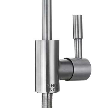 304 Stainless Steel Kitchen Sink Faucet Single Lever Cold Water Tap Drinking Water Filter Faucet 360