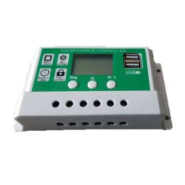 30A 12V 24V Solar Charge Controller Lithium Battery LCD Display USB Charged Solar Panel Charger