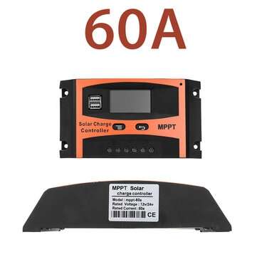 30A/40A/50A/60A MPPT Solar Charge Controller 12V/24V LCD Accuracy Dual USB Solar P... (CURRENT: 60A)