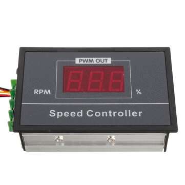 30A DC 6V 12V 24V 48V PWM Motor Speed Controller LED Digital Display Adjustable Voltage Regulator wi