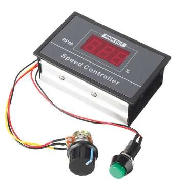 30A DC 6V 12V 24V 48V PWM Motor Speed Controller LED Digital Display Adjustable Voltage Regulator wi
