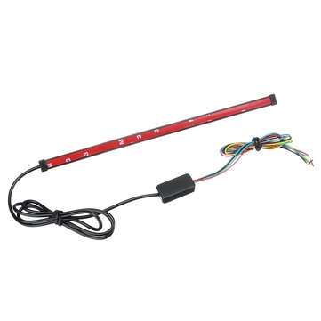 30cm 12V 108 LED Flowing Turn Signal Light Strip Motorcycle Switchback Tail Brake Lights