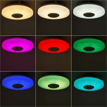 30cm Diameter Bluetooth WIFI LED Ceiling Light RGB Music Speaker Dimming Lamp APP Remote HOT