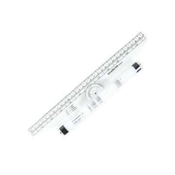 30CM Multi-purpose Rolling Ruler Plastic Protractor Scale Angle Ruler Stationery School Students Pai