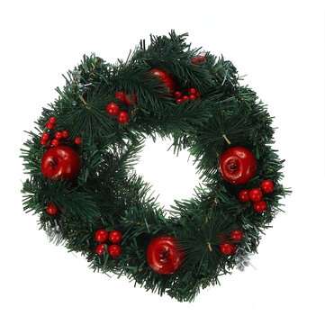 30cm Wall Hanging Christmas Wreath Handmade Front Door Hanging Pendant Garland Home Decorations Supp