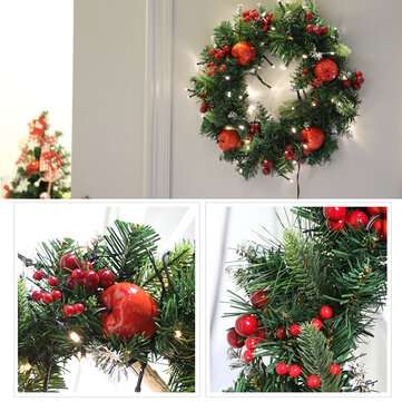 30cm Wall Hanging Christmas Wreath Handmade Front Door Hanging Pendant Garland Home Decorations Supp