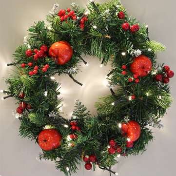 30cm Wall Hanging Christmas Wreath Handmade Front Door Hanging Pendant Garland Home Decorations Supp