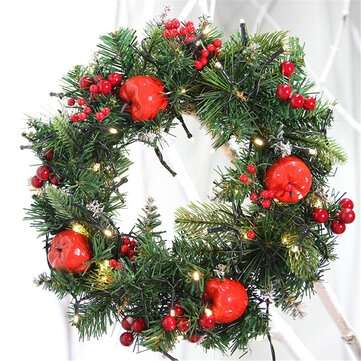 30cm Wall Hanging Christmas Wreath Handmade Front Door Hanging Pendant Garland Home Decorations Supp