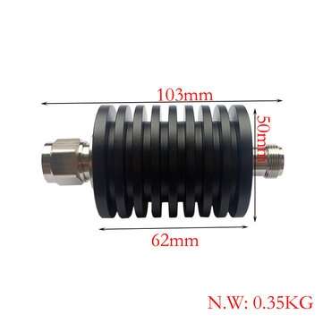 30dB N-type Fixed RF Coaxial Attenuator DC to 3GHz Frequency Range 50W Power