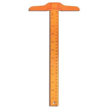 30cm/12inch T-ruler Depression Scale Drawing Ruler DIY Craft General Work Measuri... (COLOR: ORANGE)